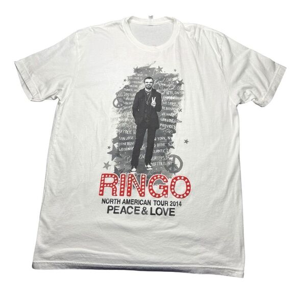 Ringo Starr North American Tour 2014 T-shirt Adult X-Large White - Picture 1 of 11